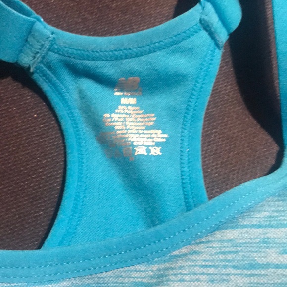 NWT NEW BALANCE Medium Impact Sports Bra Style #112004 Aquarius Blue M/M - Picture 4 of 8